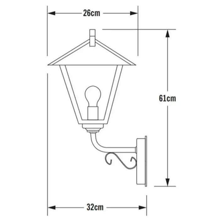 Galvanized Up Outdoor Wall Light