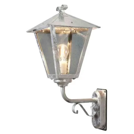 Galvanised Up Outdoor Wall Light Lantern