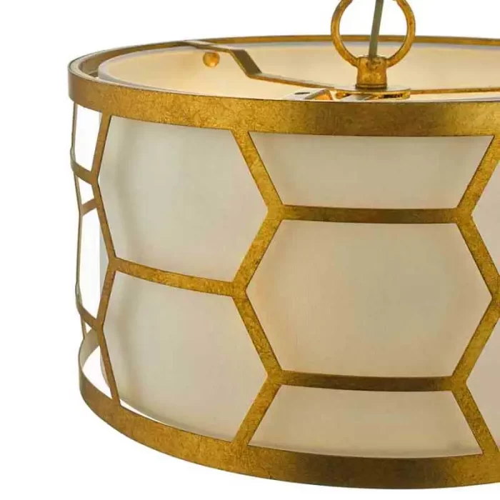 Geometric Gold Leaf Pendant Light