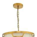 Geometric Gold Leaf Pendant Light