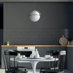 Globe White Glass Pendant Light Chrome