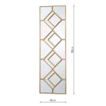 Gold Foil Detail Hall Mirror