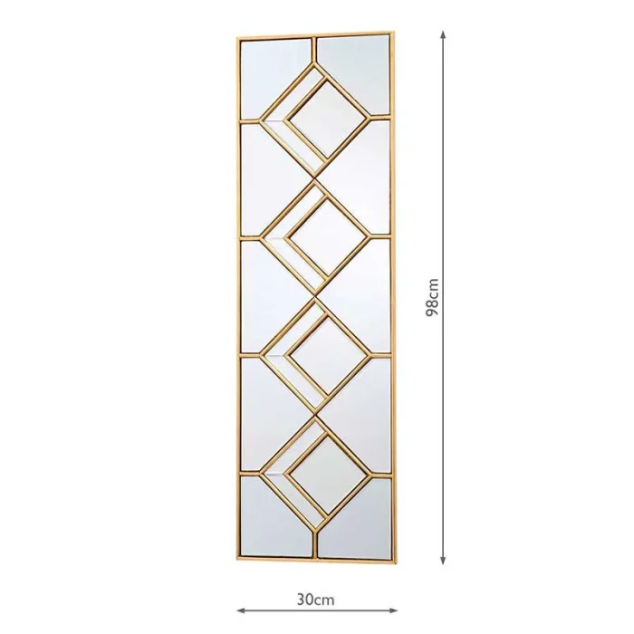 Gold Foil Detail Hall Mirror