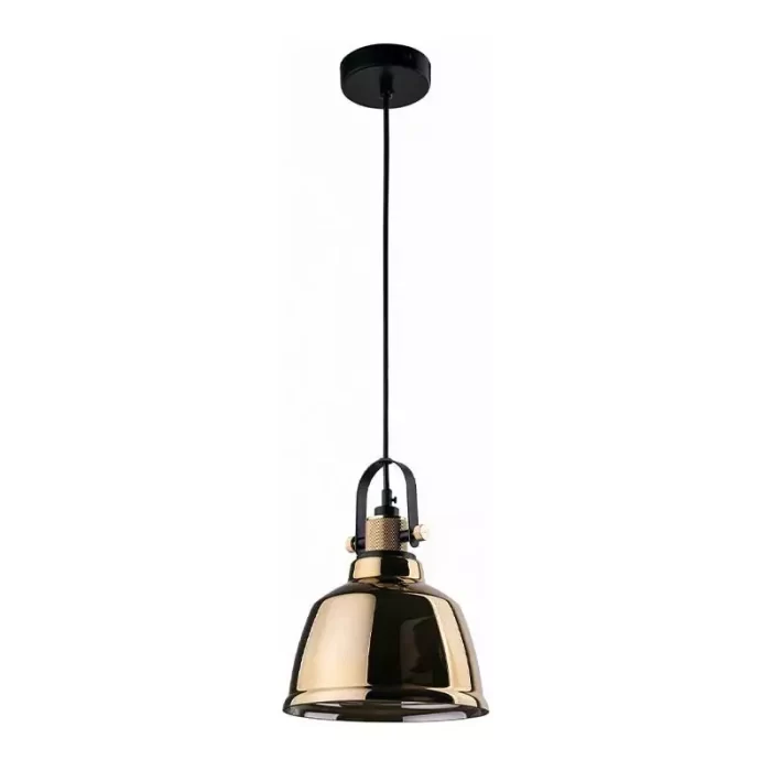 Polished Gold Glass Pendant Light