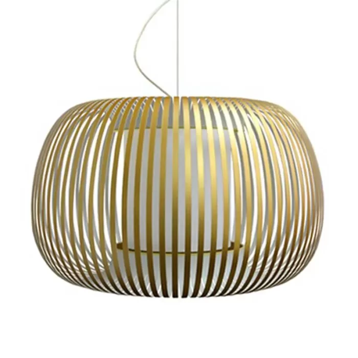 Pendant light with gold shade in 75cm size