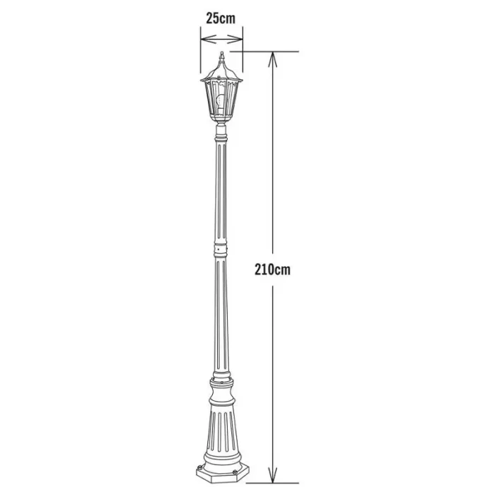 Green Column Modern Lamp Post Light