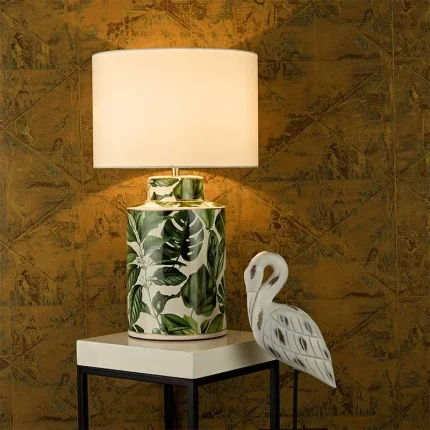 Green Palm Table Lamp Base