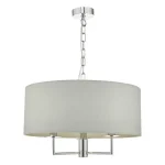 Grey Fabric Cotton Shade Pendant Light