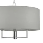 Grey Fabric Cotton Shade Pendant Light