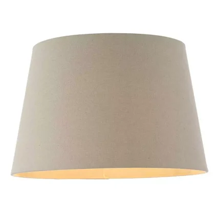 Grey Linen Fabric Lamp Shade 16 Inch