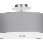 Ceiling pendant light with grey shade