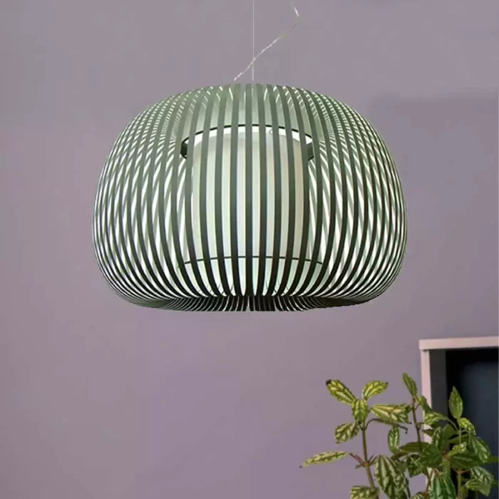 Pendant light with grey shade in 35cm size