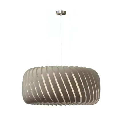 Pendant light with grey velvet shade in 57cm size