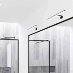 IP44 Black Aluminium Bathroom Mirror Light