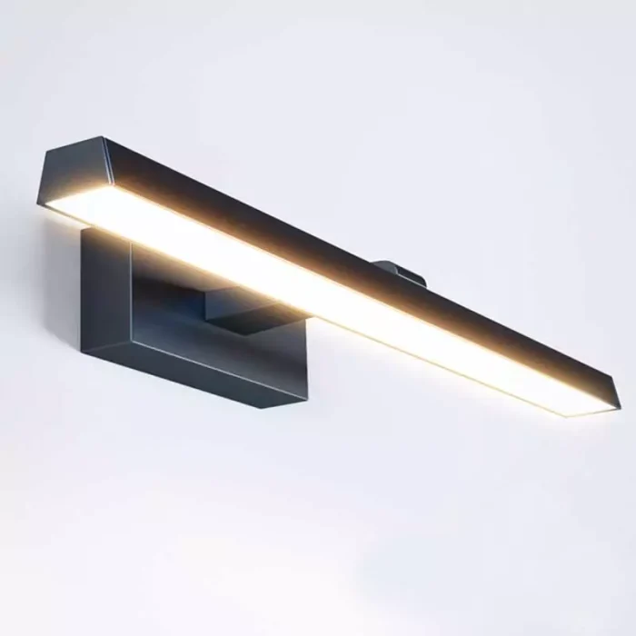 IP44 Black Aluminium Bathroom Mirror Light