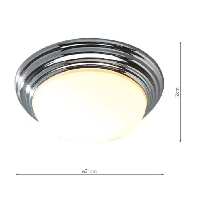 IP44 Trim Bathroom Ceiling Light in Chrome