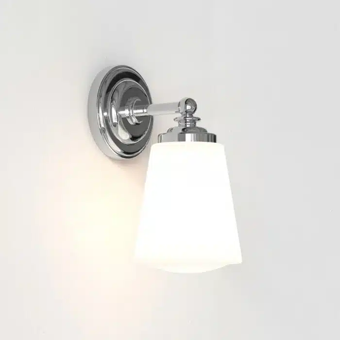 IP44 White Chrome Bathroom Wall Light