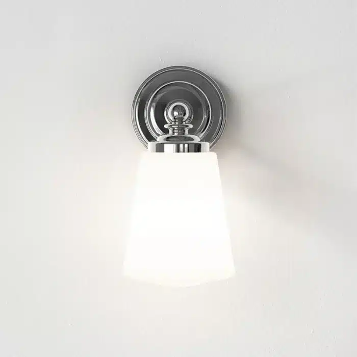 IP44 White Chrome Bathroom Wall Light