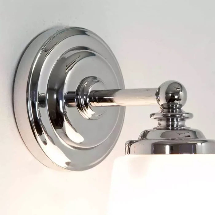 IP44 White Chrome Bathroom Wall Light