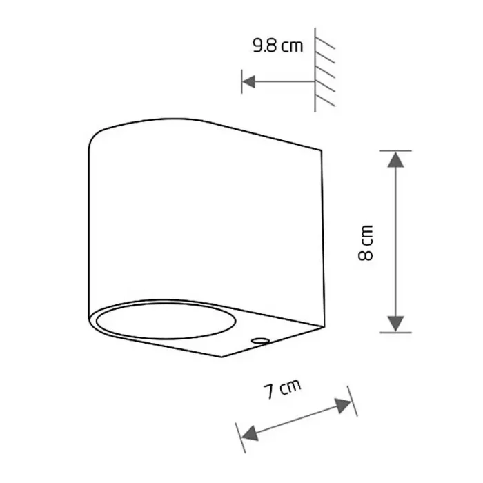 IP54 Modern Nickel Outdoor Wall Light