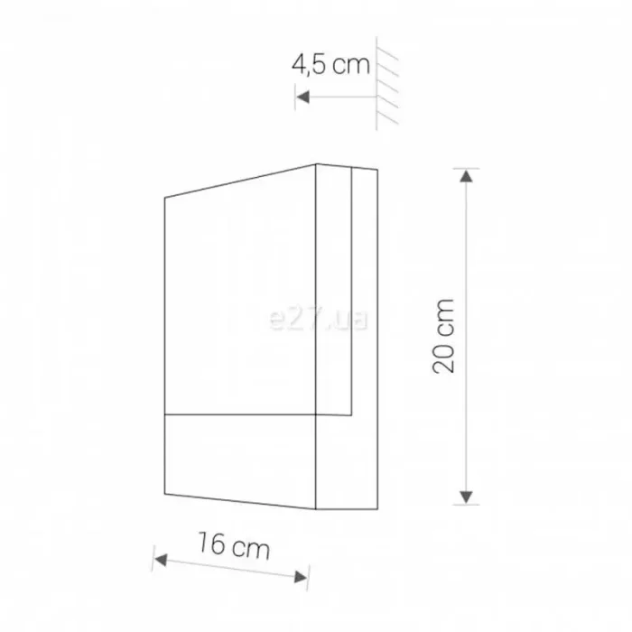 LED Flat Graphite Outdoor Wall Light