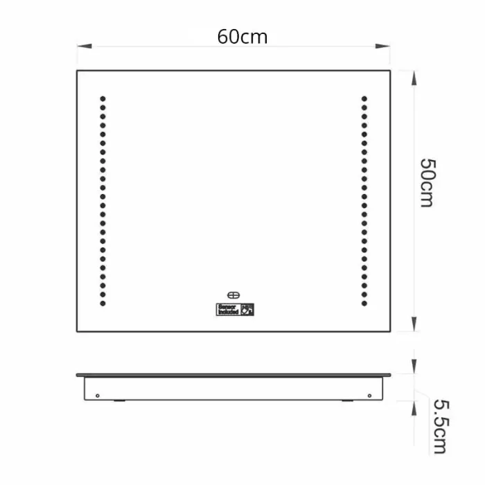 LED Shaver Demister Bathroom Mirror