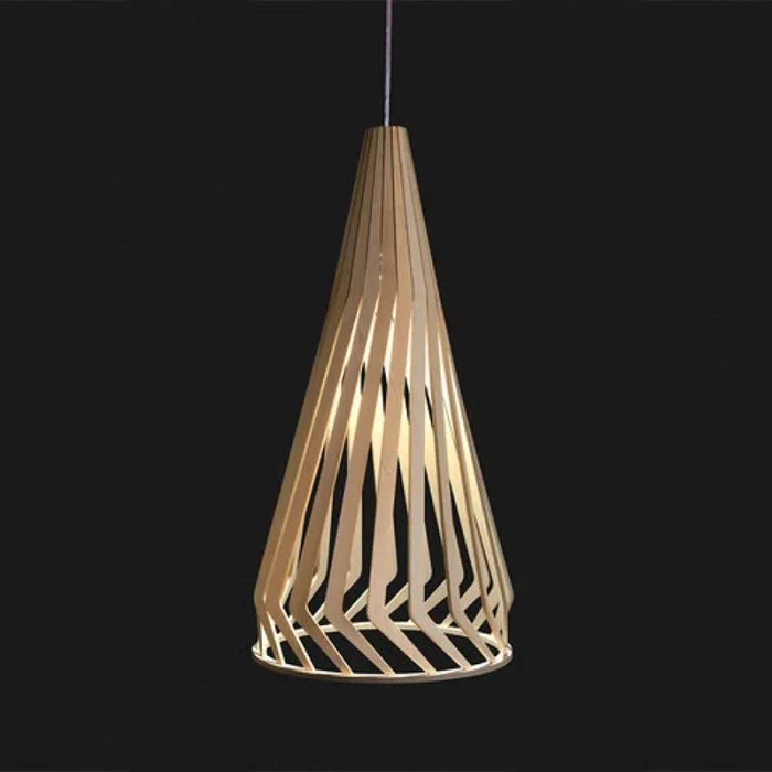 Large Natural Wooden Pendant Light