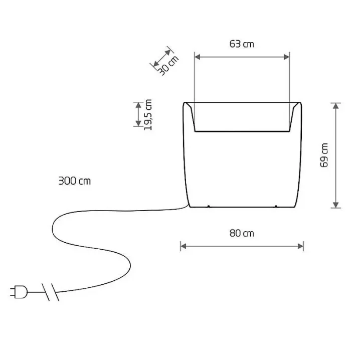 Large Outdoor Flowerpot Light For Garden