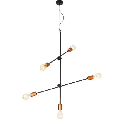 Large Stick Ceiling Light in Black