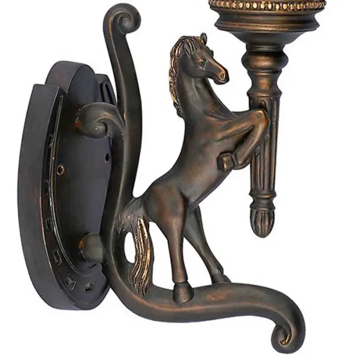 Left Horse Traditional Garden Wall Light