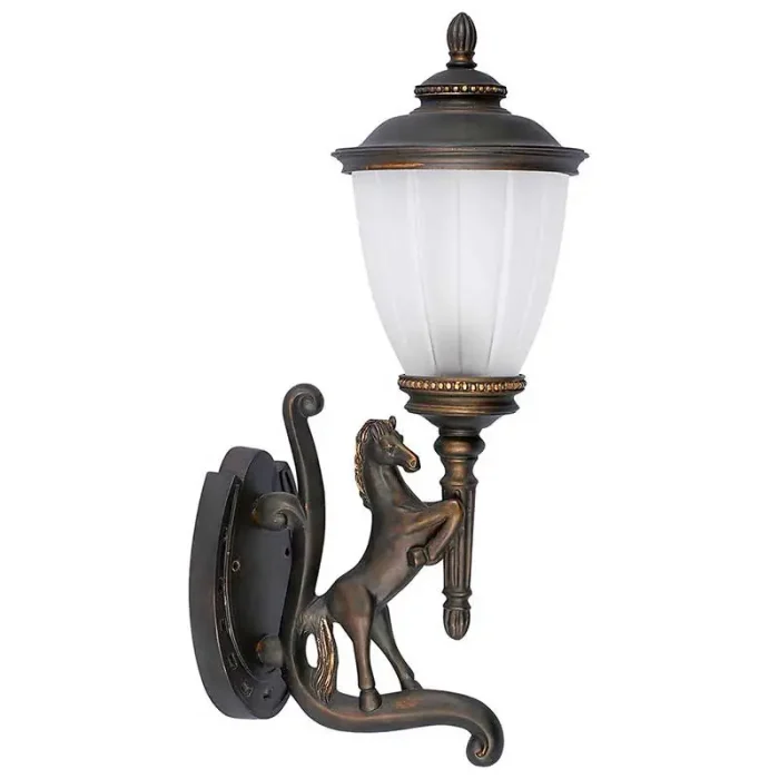 Left Horse Traditional Garden Wall Light