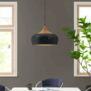 Matt Black Large Pendant Light