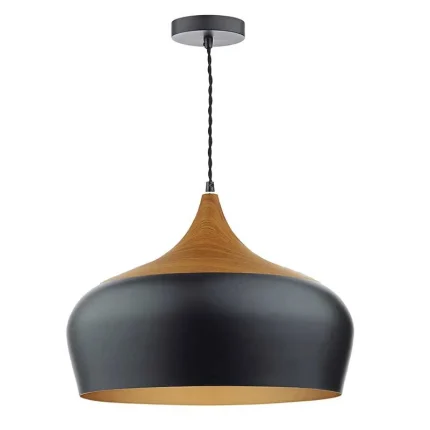 Matt Black Large Pendant Light