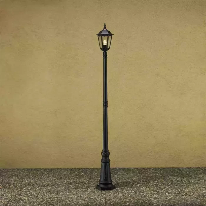 Matt Black Modern Lamp Post Light