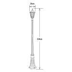 Matt Black Modern Lamp Post Light