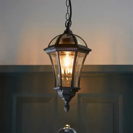 Matt Black Outdoor Hanging Lantern