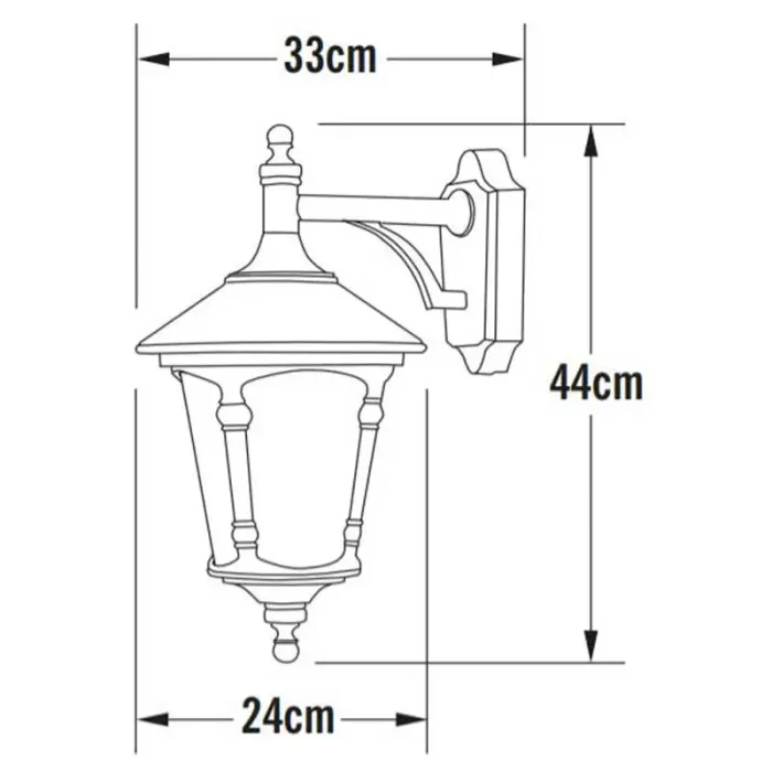 Matt Black Round Outdoor Lantern