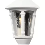 Matt White Flush Outdoor Wall Light