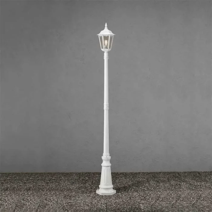 Matt White Modern Lamp Post Light