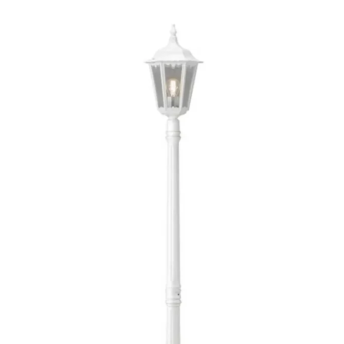 Matt White Modern Lamp Post Light