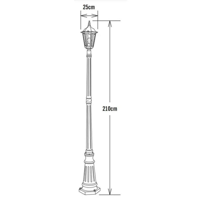 Matt White Modern Lamp Post Light