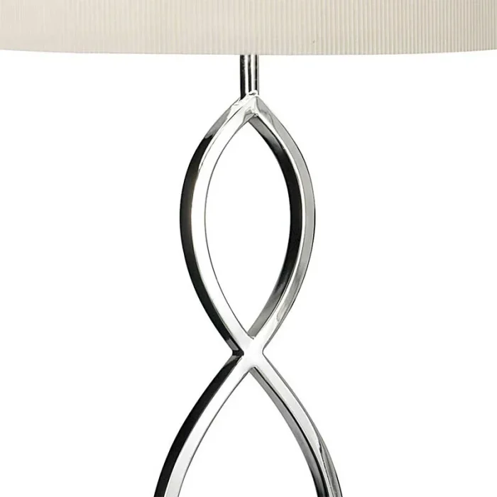 Micro Pleat Cream Shade Table Lamp