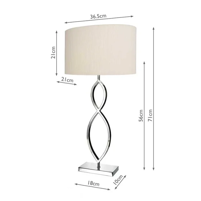 Micro Pleat Cream Shade Table Lamp