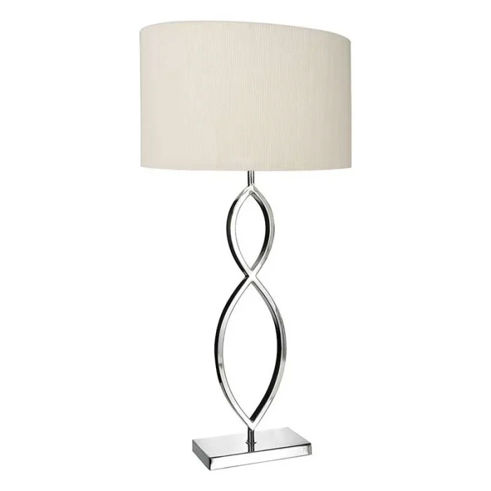 Micro Pleat Cream Shade Table Lamp