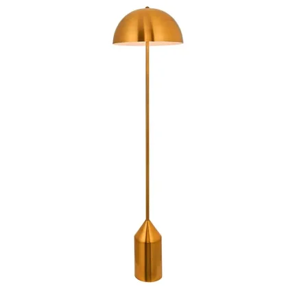 Modern floor lamp in an antique brass finish