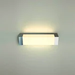 Modern bathroom wall light 30cm high in chrome finish