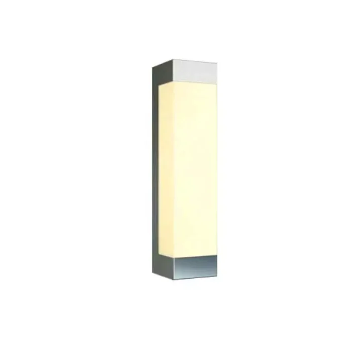 Modern bathroom wall light 30cm high in chrome finish