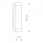 Measurements of chrome bathroom wall light