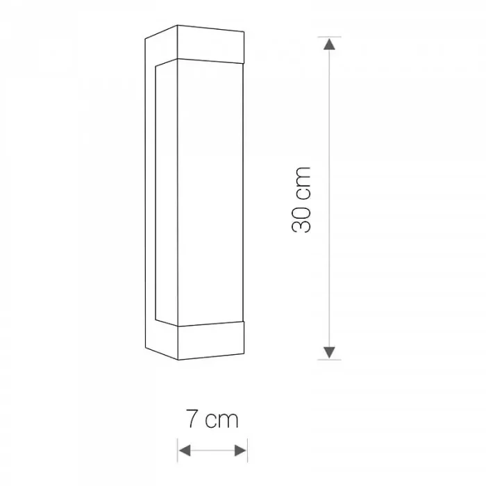 Measurements of chrome bathroom wall light