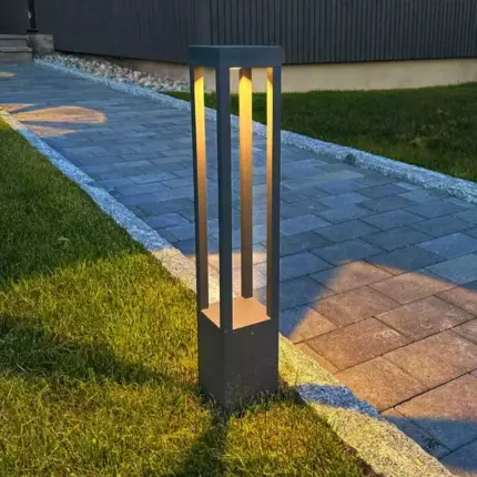 Graphite Grey Bollard And Pathway Light